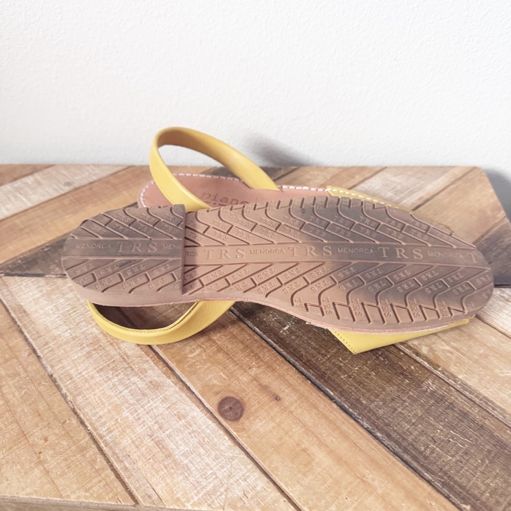 Diane C Golden Yellow Leather Sandals - Picture 9 of 10